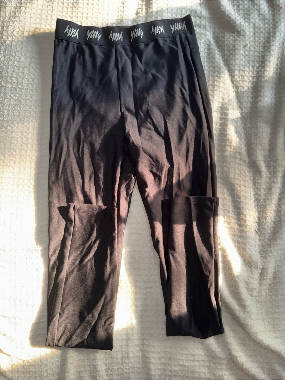 YITTY Black Elastic-Waist Performance Joggers